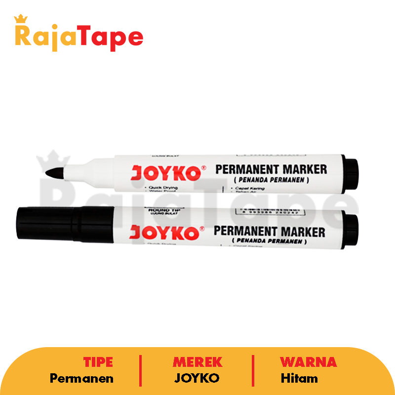 

Permanent Marker Spidol Permanen Round Tip JOYKO Raja Tape Indonesia