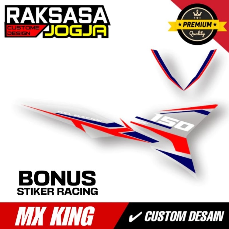 STRIPING CUSTOM MX KING EXCITER / YAMAHA SNIPER 150 MXi / DASAR HITAM / STRIPING YAMAHA Y15ZR / EXCI
