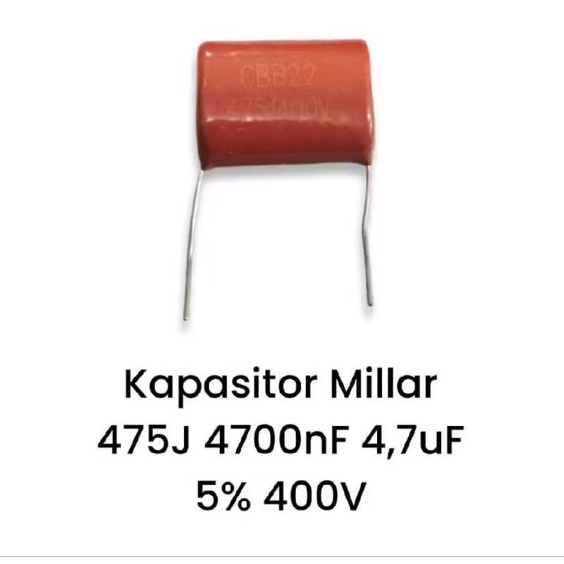 KAPASITOR MILLAR 475J 4700nF 4,7uf 5% 400v
