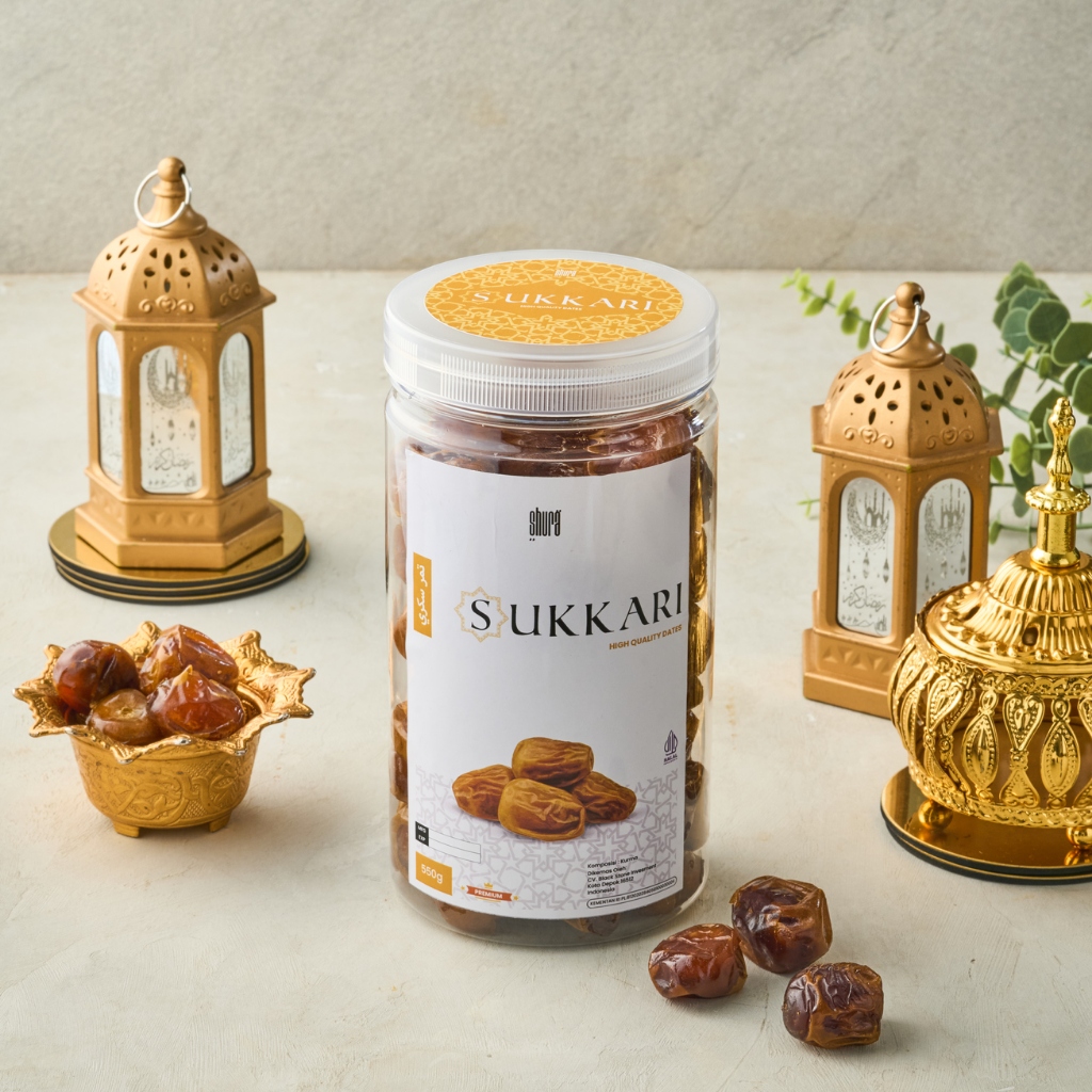 

Shura Kurma Sukkari Premium Original Toples 550gr High Quality Kurma Nabi Asli dari Madinah