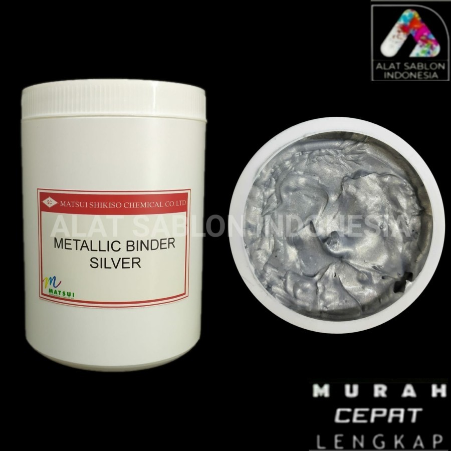 TINTA RUBBER MATSUI METALLIC BINDER SILVER ALAT SABLON 1KG