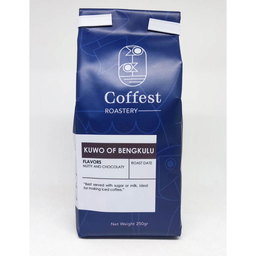 

Coffest Roastery - Kuwo of Bengkulu 100 gram - Roast Beans Biji Bubuk Kopi 100% Robusta