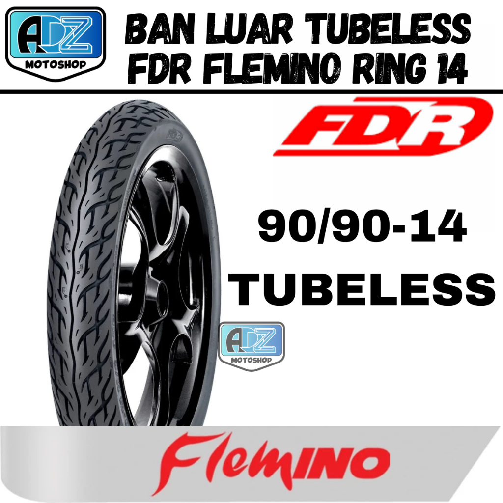 Ban Luar FDR FLEMINO TUBELESS RING 14 90/90-14 BAN MOTOR MATIC BEAT VARIO 110 125 BEAT POP MIO XEON 