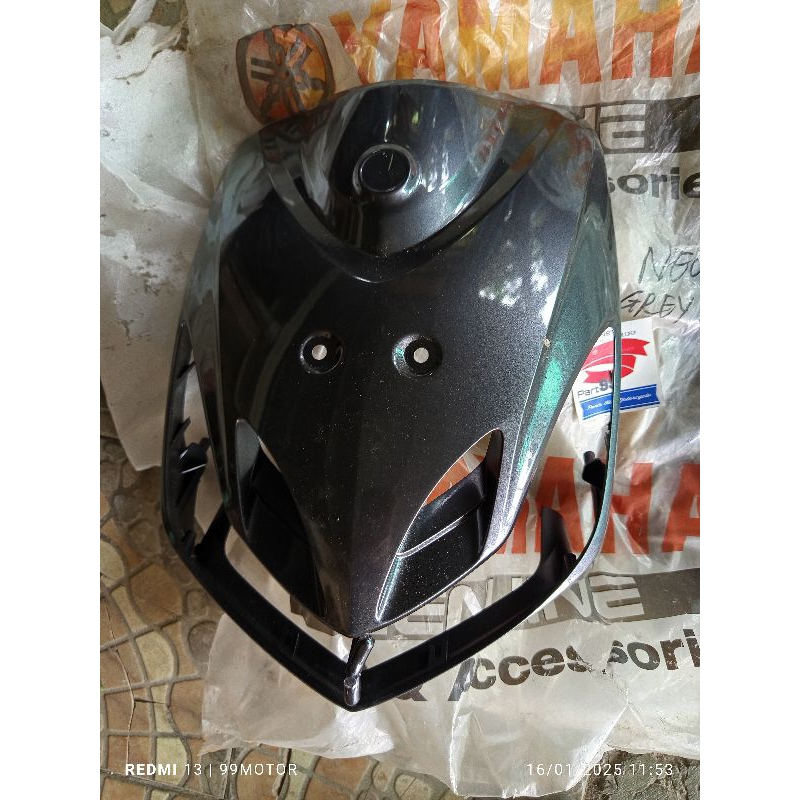 cover body tameng dada dasi depan yamaha mio smile 28D abu abu original