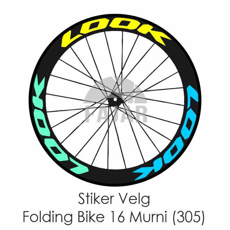 Stiker Look Untuk Velg Sepeda Lipat Rims 16 Murni (305) Harga Bijian