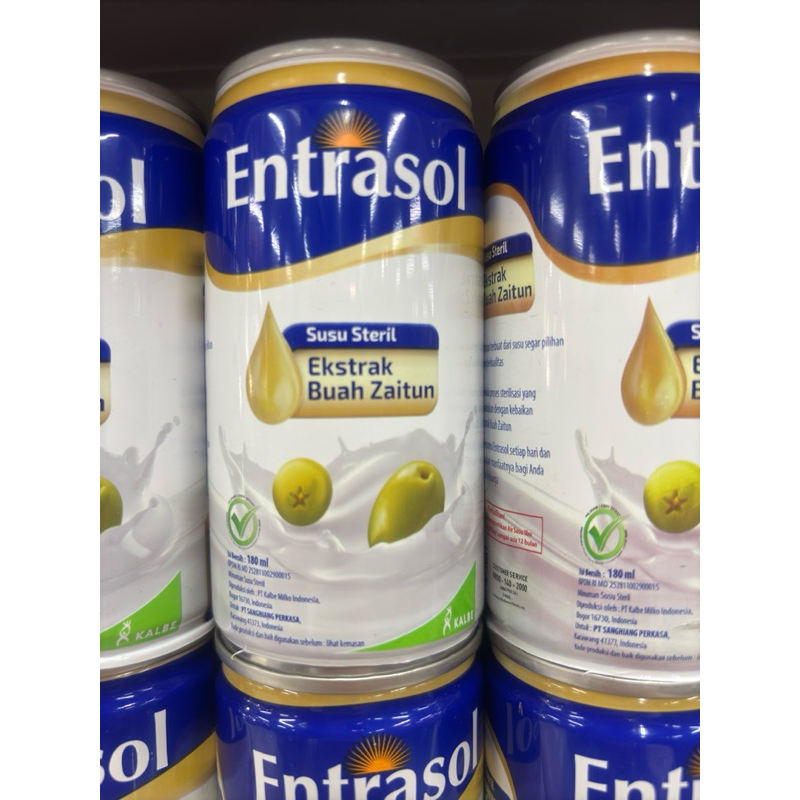 

Entrasol Susu Steril Plain Tin 180mL