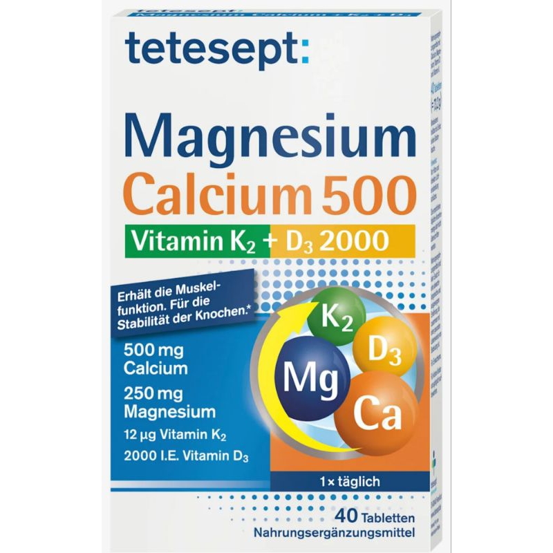 Tetesept Magnesium Calcium Vit K2 + D3