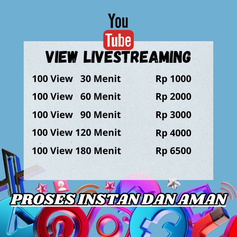 YT VIEW LIVESTREAM. PROSES INSTAN DAN AMAN