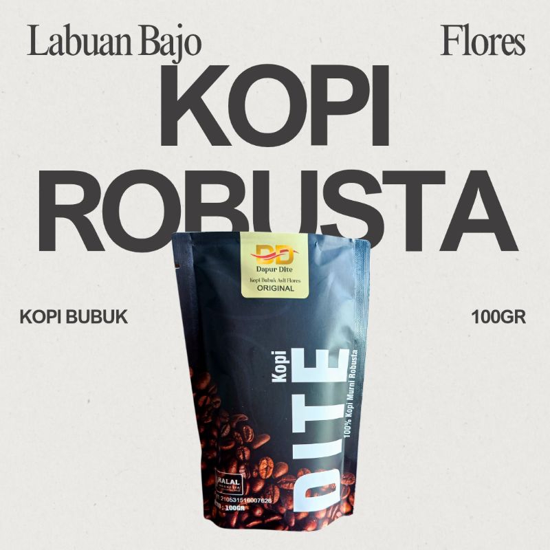 

Kopi Dite Robusta Bubuk 100GR dari Labuan Bajo Flores NTT