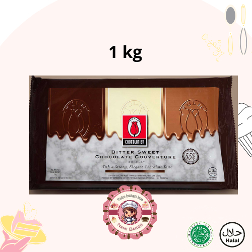 

Tulip Couverture Bittersweet Chocolate Cokelat Compound 1 kg