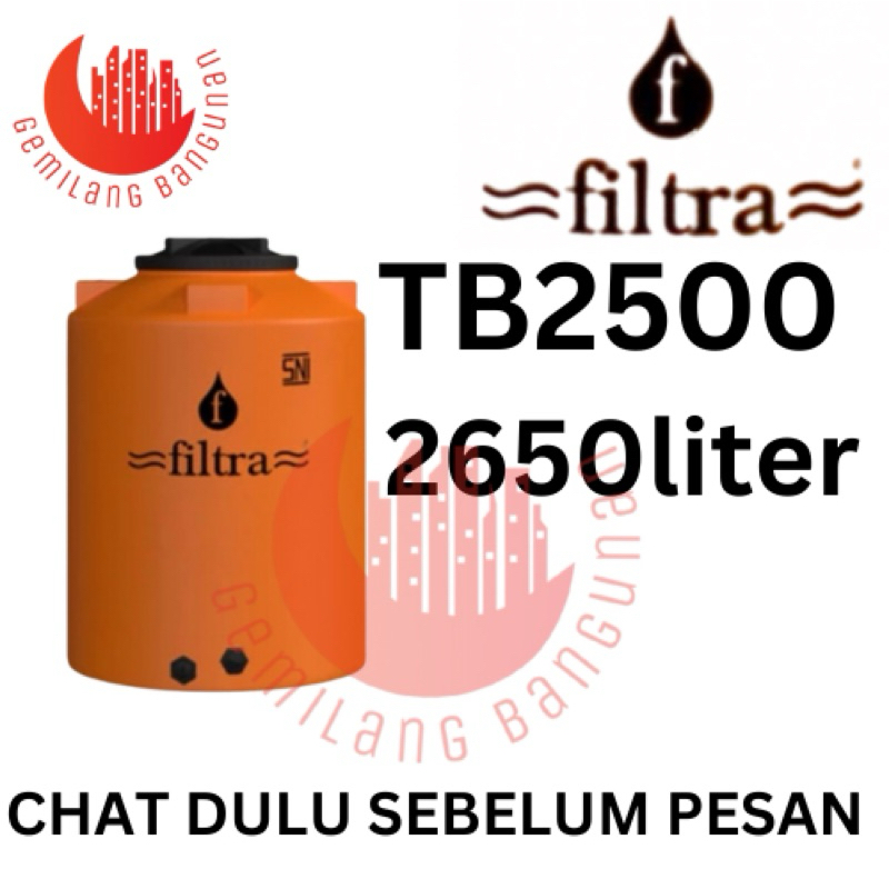 Tangki Air FILTRA  / Toren Air FILTRA TB 2500 (  2650 Liter )