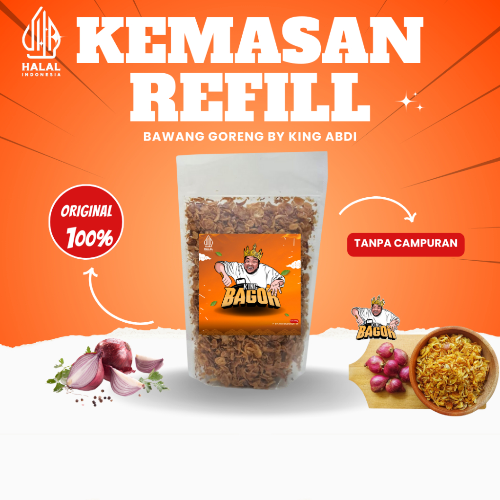 

Bawang Goreng King Abdi - Rajanya Bawang Goreng - Kemasan Refill