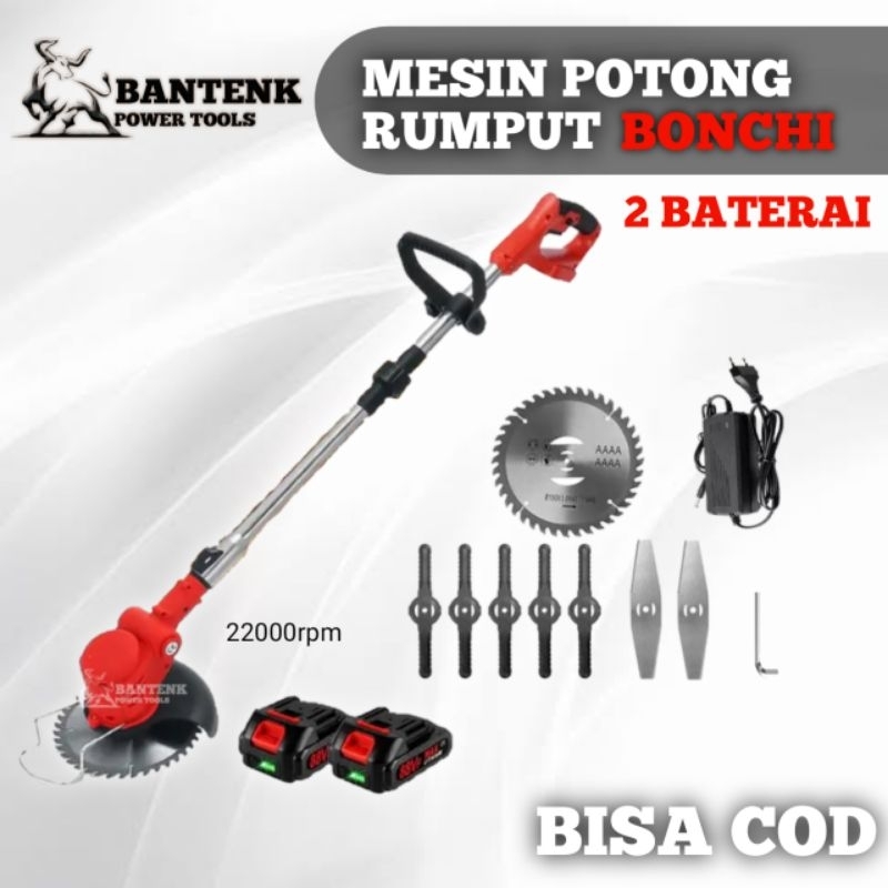 MESIN POTONG RUMPUT CORDLESS. MESIN POTONG RUMPUT DAN ILALANG CORDLESS. PEMOTONG RUMPUT 2 BATERAI. P