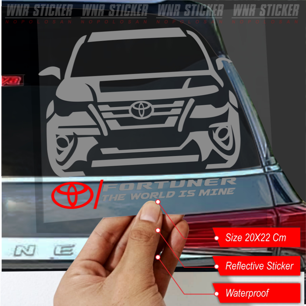 Stiker Variasi Kaca Mobil Toyota Fortuner VRZ