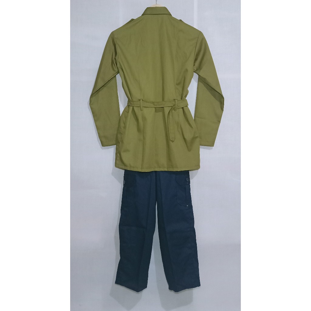 Promo  Salino Setelan Seragam Hw Muhammadiyah Putri Sd Polos Baju Celana Hasduk Pita Kuning