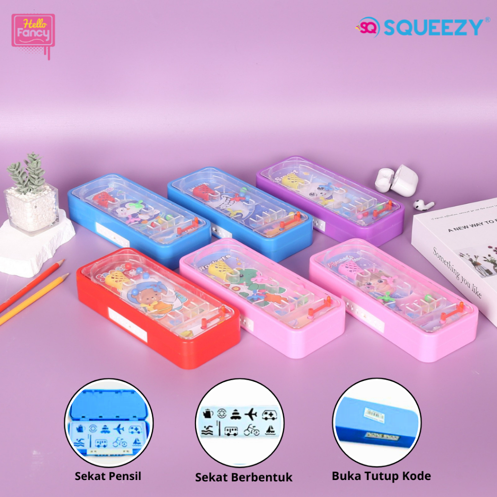 

Tempat Pensil Squeezy / Kotak Pensil Anak Karakter Mainan Pin Ball PC-SQ7815
