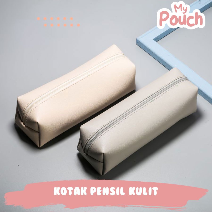 

Tempat pensil bahan kulit/ Pencil case korean style aesthetic