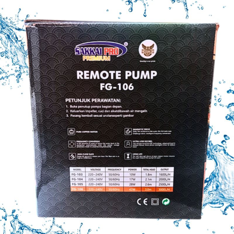SAKKAI PRO FG 106 POMPA REMOTE KOLAM AQUARIUM AQUASCAPE