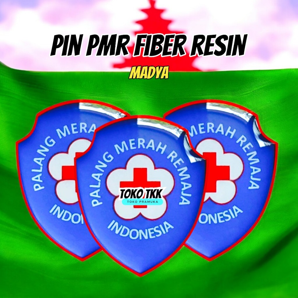 Pin PMR madya fiber lapis resin (biru/smp)
