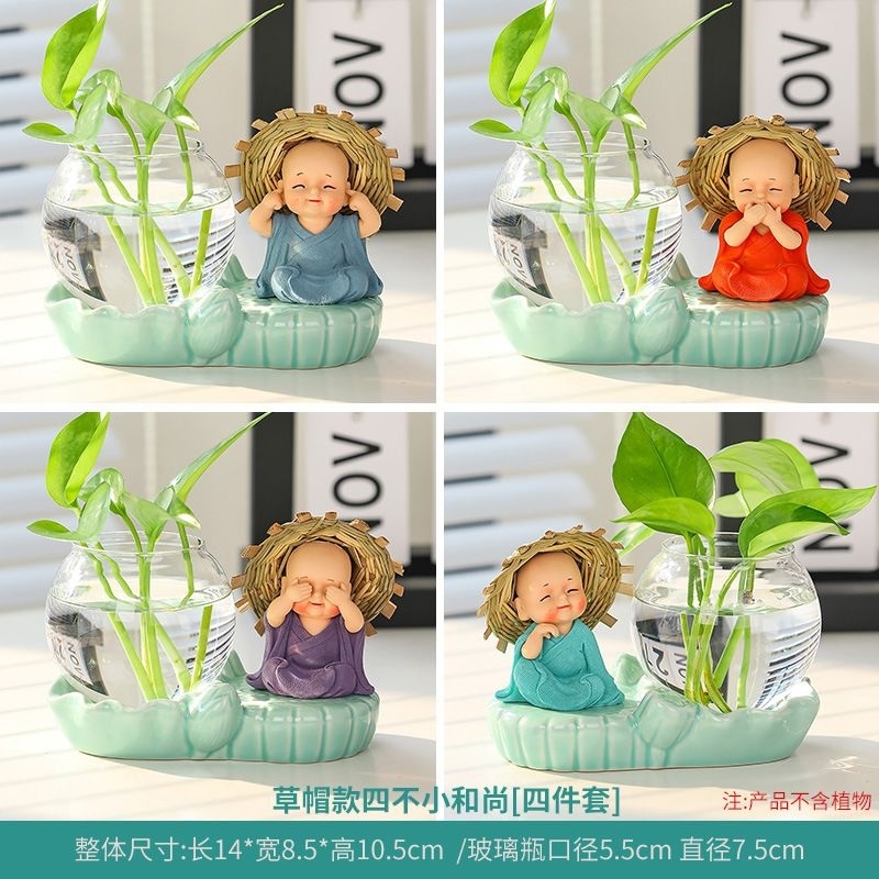 HIASAN PAJANGAN BIKSU AQUARIUM. PAJANGAN AQUARIUM. PAJANGAN POT HIDROPONIK. HIASAN AQUARIUM. HIASAN 