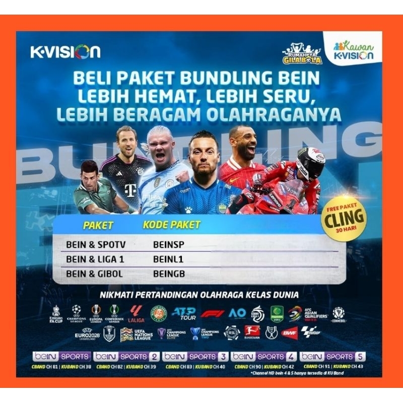 Paket K-vision Bein sport Bundling 30 hari