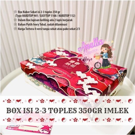 

Box sekat kuker isi 2-3 toples 350 gr Imlek Tema Elegant Clasic