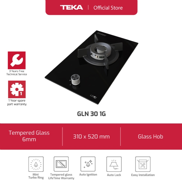 Kompor Tanam Gas 1 Tungku Linea GLN 30 1G