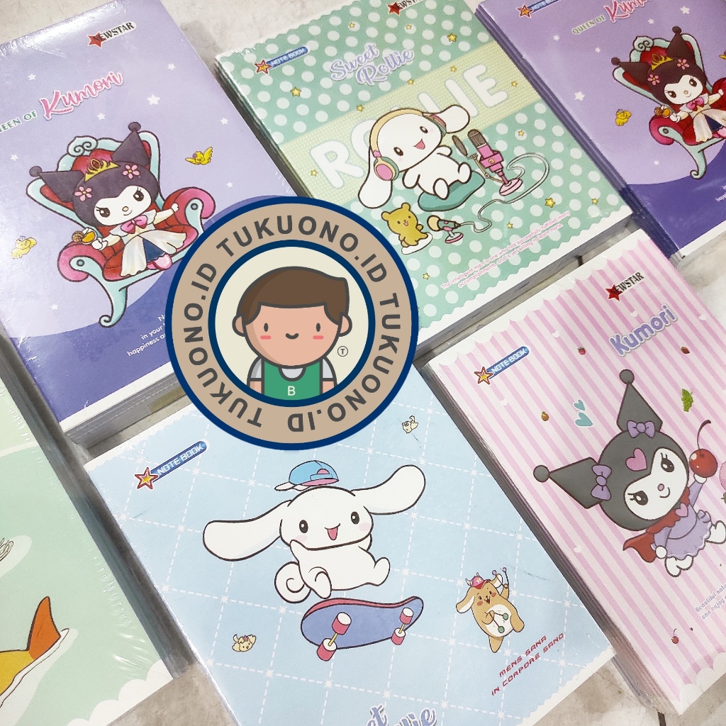 

(1PACK) NEWSTAR BUKU TULIS KWARTO SANRIO 58 LEMBAR 1PACK ISI 10BUKU KUROMI CINAMOROLL CAPYBARA