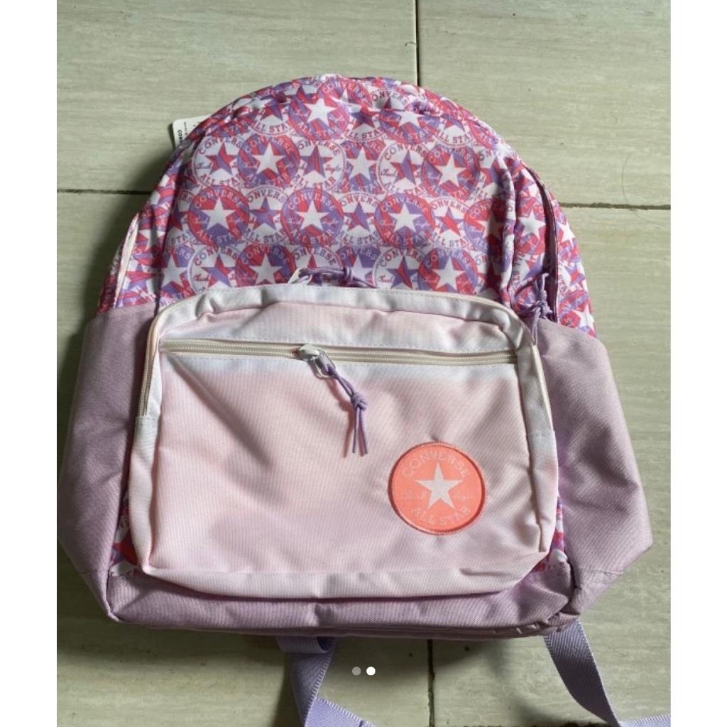 TAS RANSEL WANITA CONVERSE ALL STAR MOTIF BINTANG ORIGINAL PINK BACKPACK