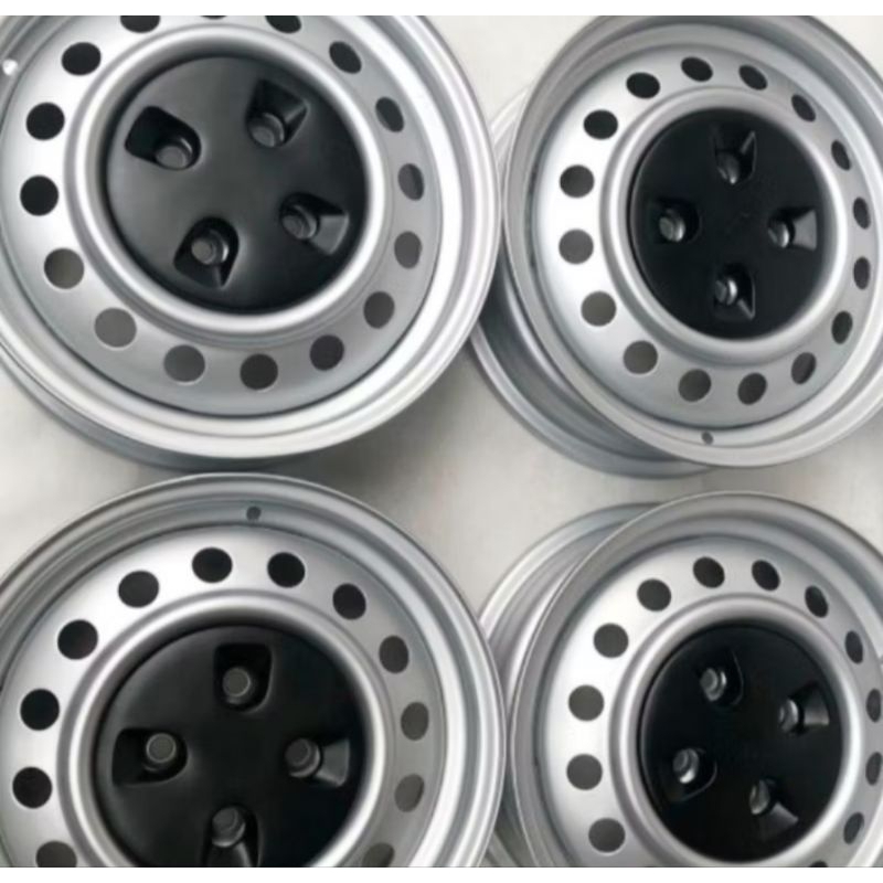 4 velg kaleng R13 PCD 114 +dop ato visto+ ban 165/60