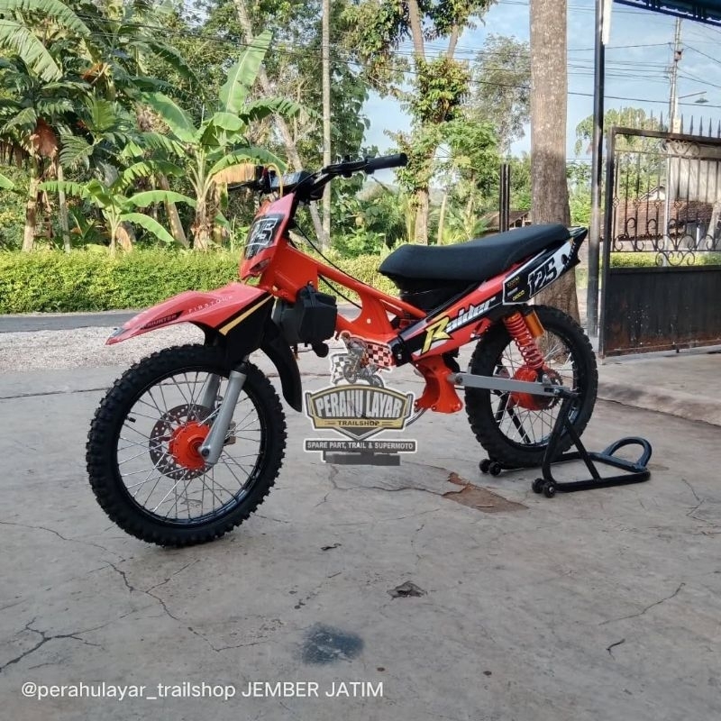 frame rangka trail bebek gtx grasstrack modif pnp mesin bebek/frame rangka trail bebek sleep engine 