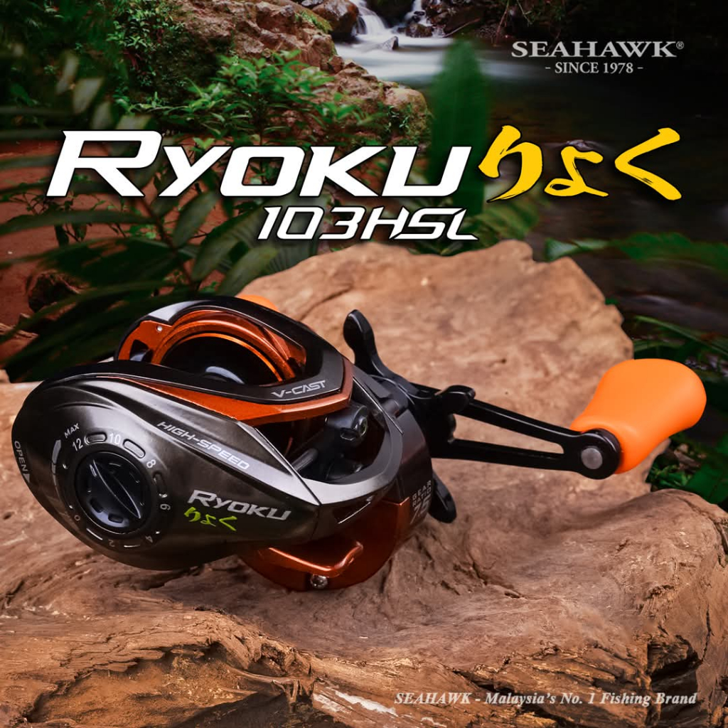 SEAHAWK Reel Baitcasting Ryoku 103Hsl - Fishing Reel