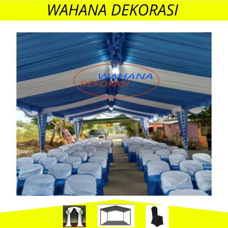 Plafon tenda model garis 4x6