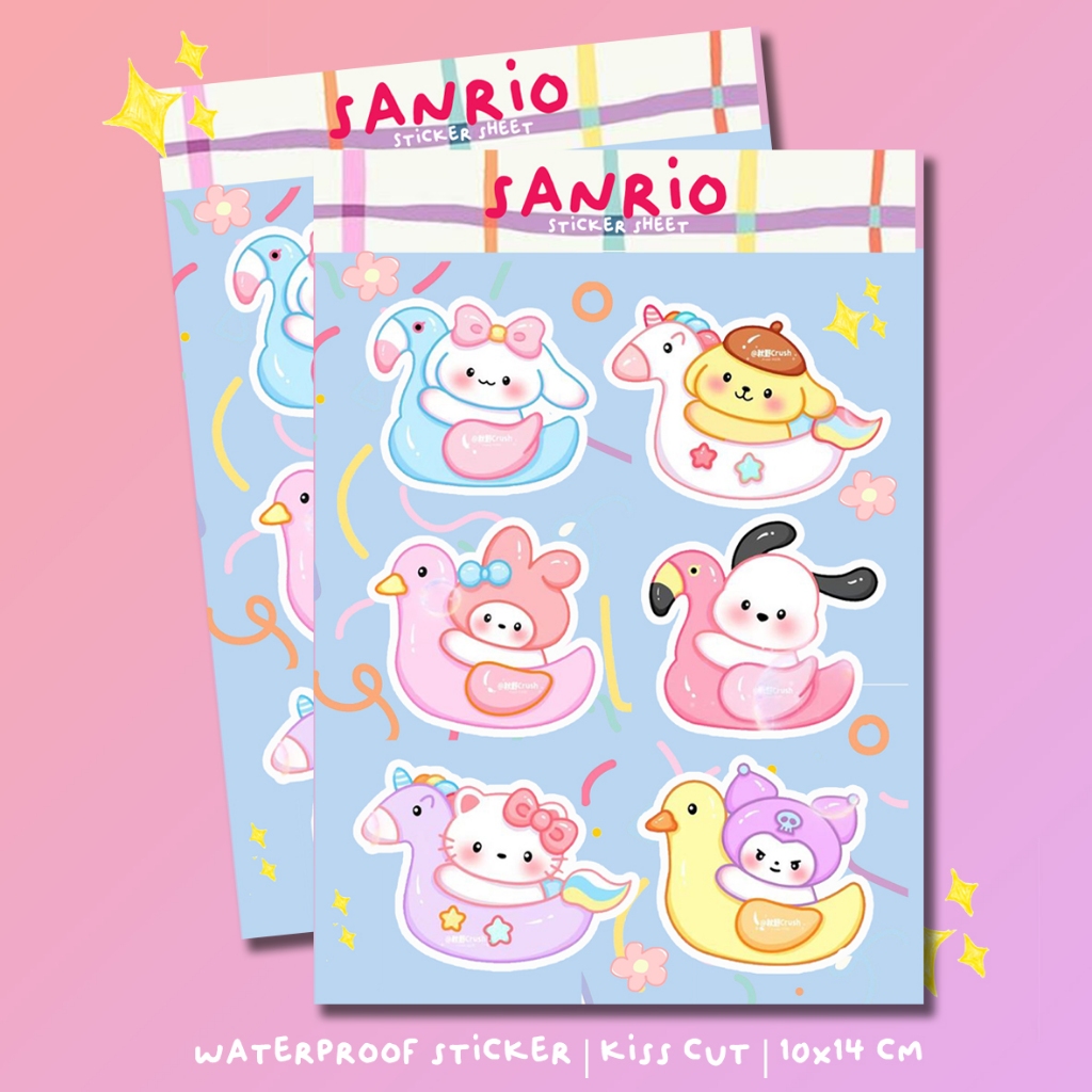 

Sticker Cinnamoroll Sanrio Sticker Waterproof Jurnal | Sticker Aesthetic | Kiss cut