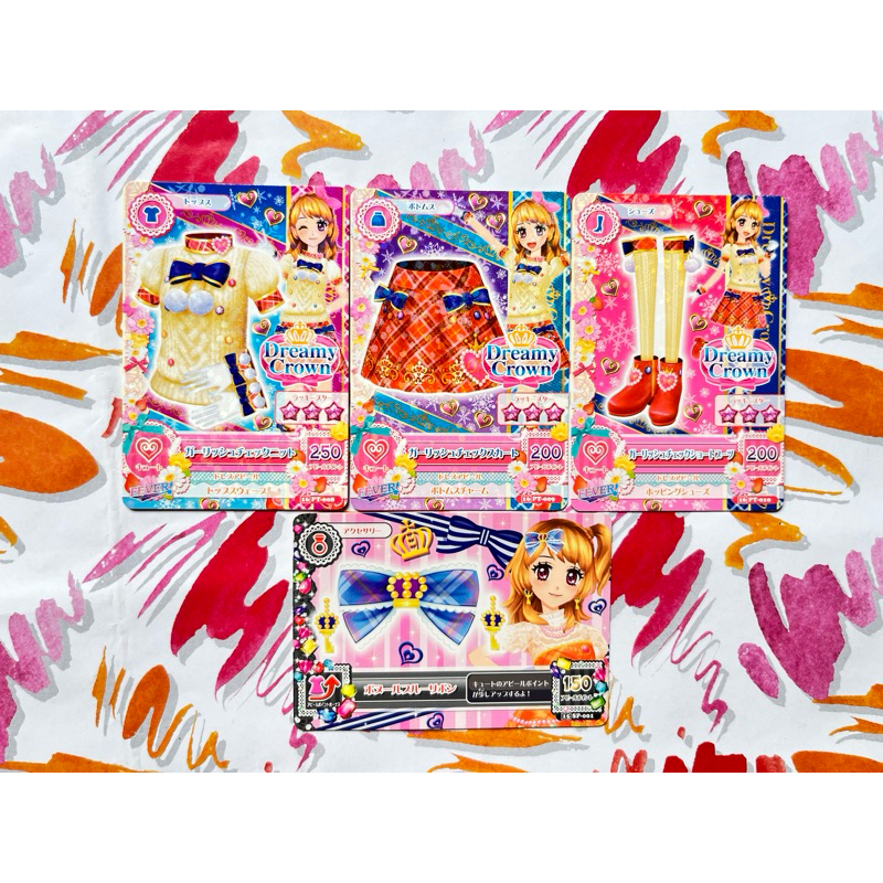 Kartu Aikatsu Akari Ozora Girlish Check Coord Fullset Dreamy Crown Promotion Original Langka Rare Of