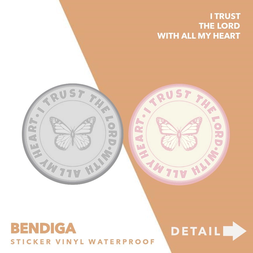 

I TRUST THE LORD WITH ALL MY HEART - ELSTUDIO Sticker VINYL tahan air