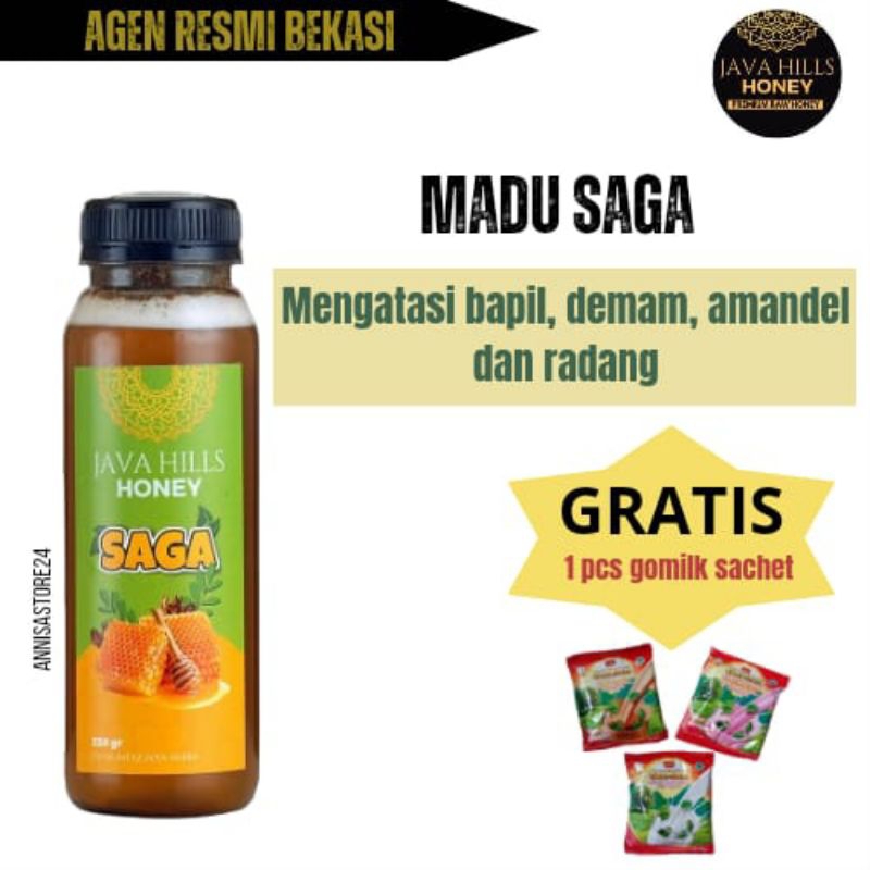 

Madu Saga 320gr Javahills Honey - Mengatasi Bapil, Radang, Pilek