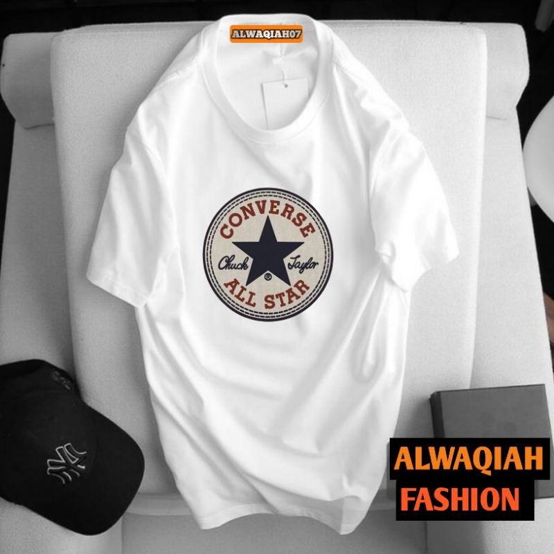 Alwaqiah Fashion Kaos distro Converse All Star/t shirt catton combed 24s motif brand original premiu
