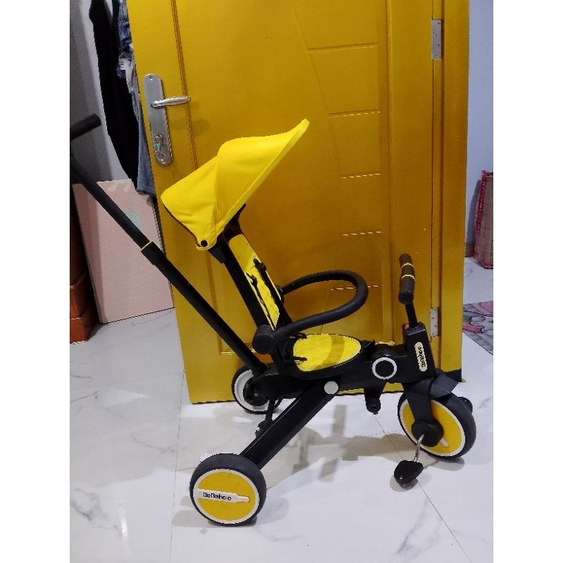 sepeda roda 3 dorong bebehoo gen 7 stroller sepeda preloved