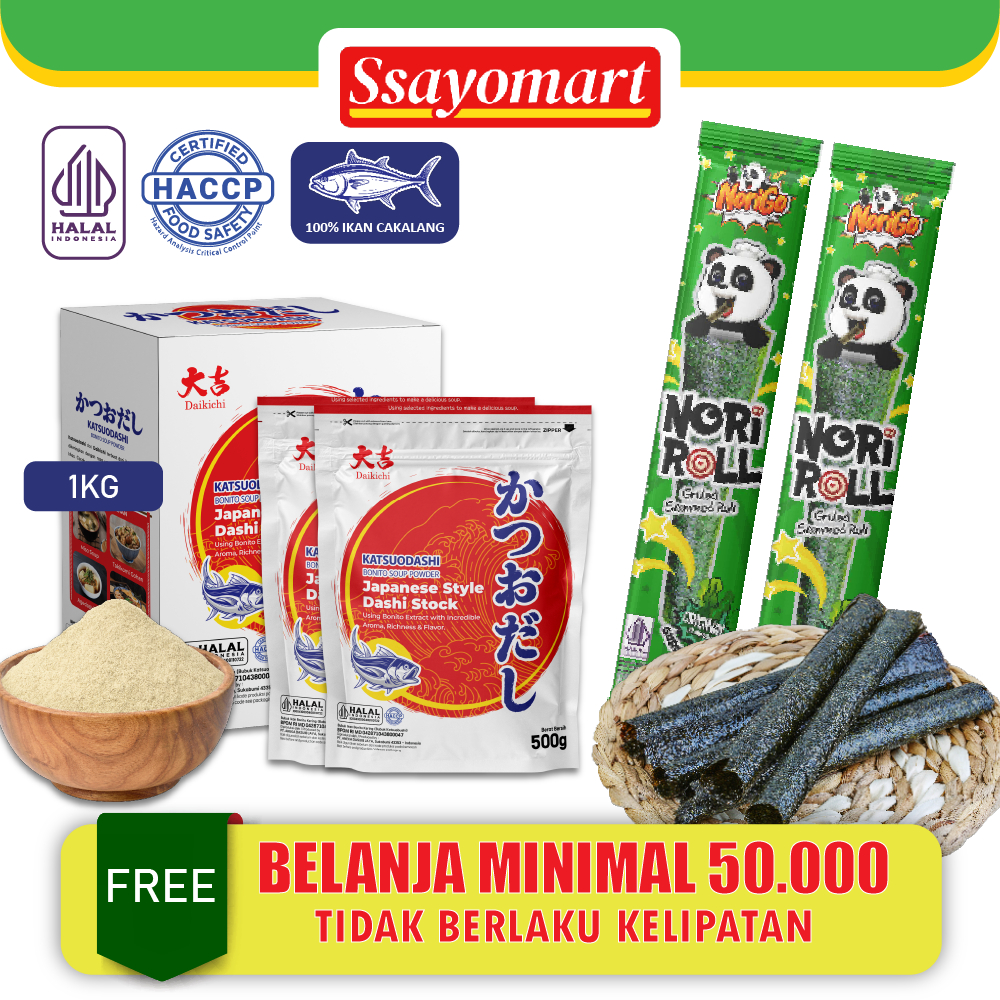 

[HALAL] DAIKICHI KATSUODASHI PREMIUM BONITO SOUP POWDER / BUBUK IKAN BONITO KERING / BUBUK KATSUOBUSHI / IKAN CAKALANG / HONDASHI / MARUMOTO