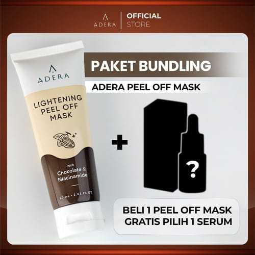 READY STOK FREE SERUM PEEL OFF MASK BY ADERA Mencerahkan Kulit Wajah ADERA LIGHTENING PEEL OFF