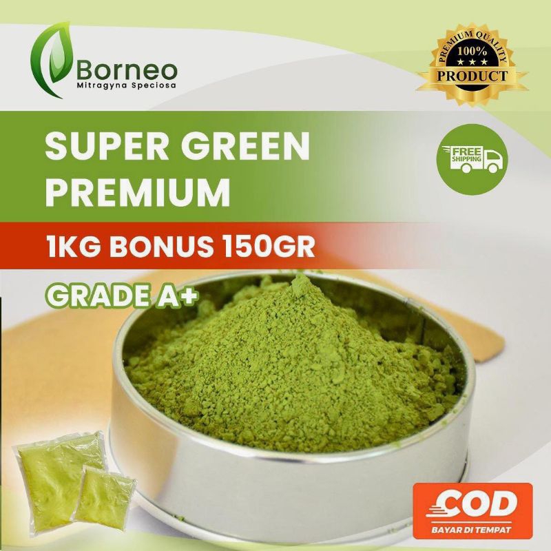 

BORNEO HERBAL Bubuk daun hijau purlik dari Kalimantan 1Kg bonus 150 grm.