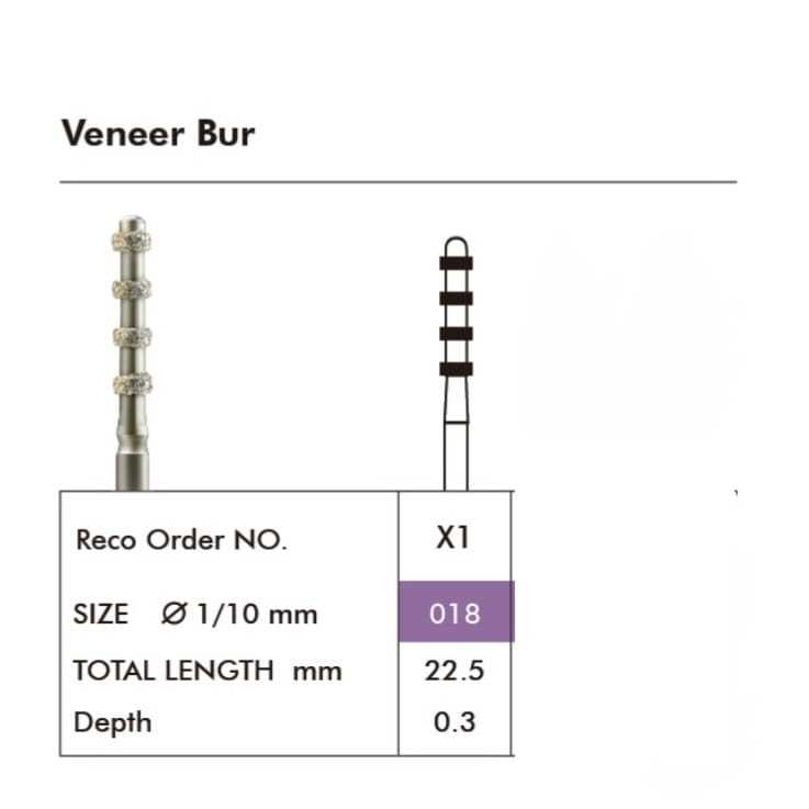 Bur Gigi Veneer Depth Marker / Preparation Deep Marker Bur High Speed