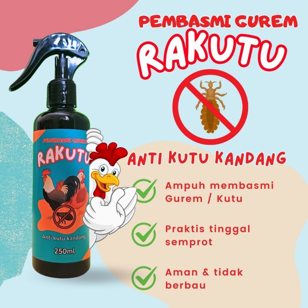 Obat SEMPROT Membasmi Gurem kandang Ayam Kutu Jamur Unggas Bebek zeorfarm Spray Pembasmi GUREM AYAM 