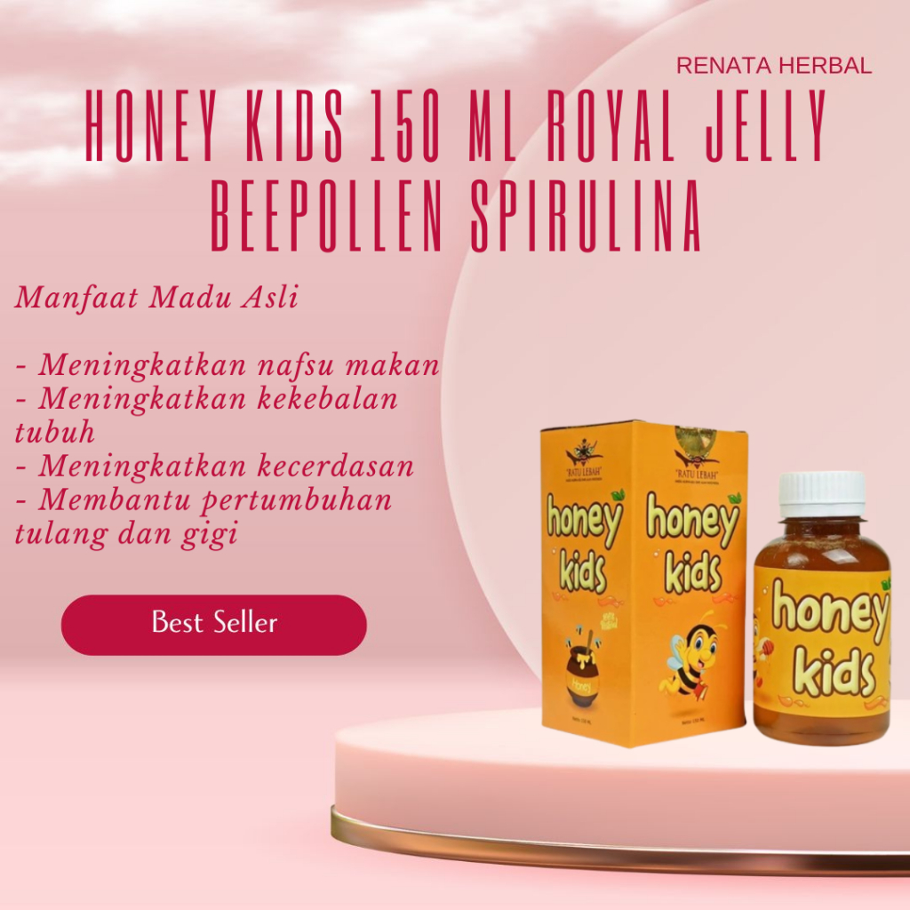 

Honey Kids 150 ML Madu Anak Mengandung Madu Murni Asli plus Propolis Royal Jelly Beepollen Spirulina