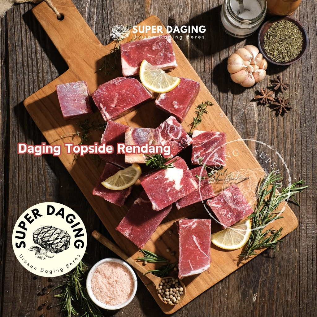 

Daging Sapi Rendang Impor / Beef Topside 500g - Super Daging Tangerang