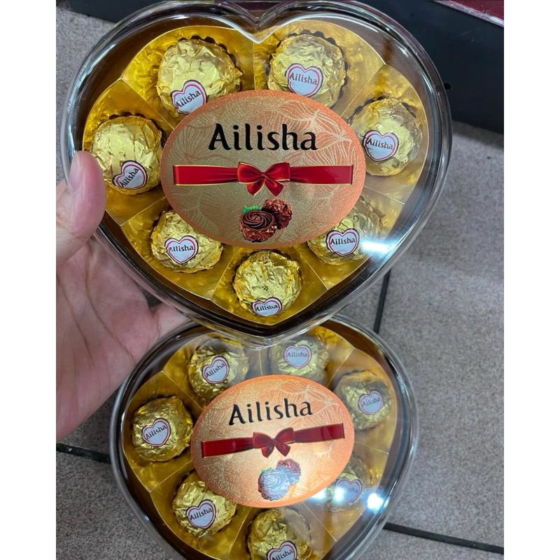 

Ailisha Chocolate Love 8pcs 100 gr / Ailisha Wafer Peanut Chocolate / Oleh-oleh malaysia ailisha