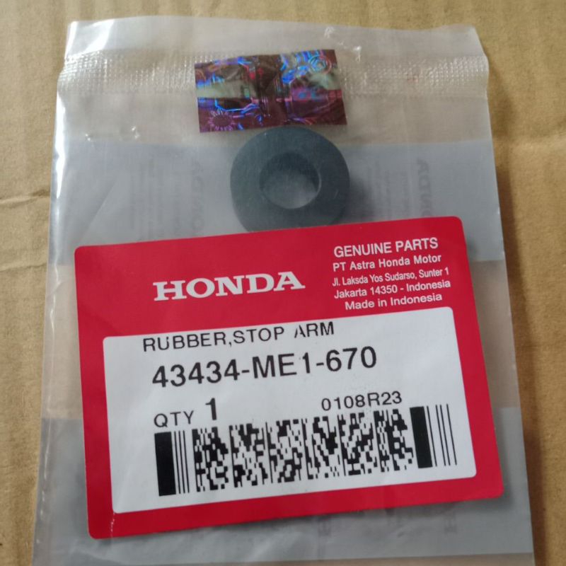 AHM 43434-ME1-670 Ring Karet Baut panel rem tutup tromol Grand, Supra, Legenda, Revo, FitNew, Blade