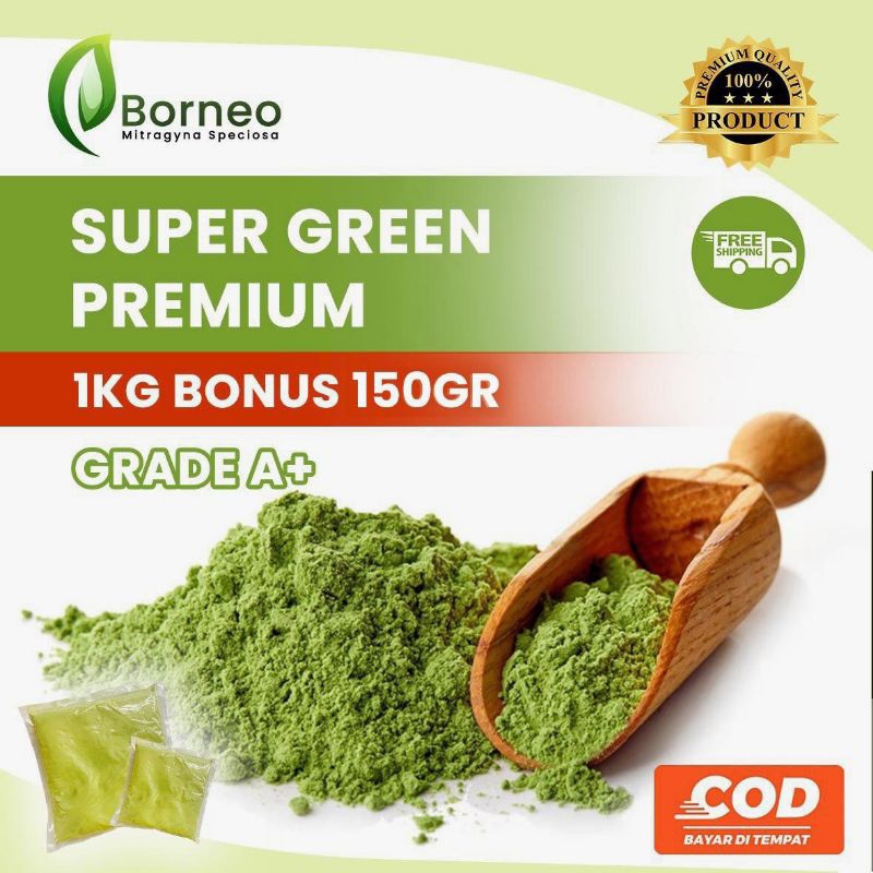 

BORNEO HERBAL Bubuk daun hijau purlik dari Kalimantan 1Kg bonus 150 grm.