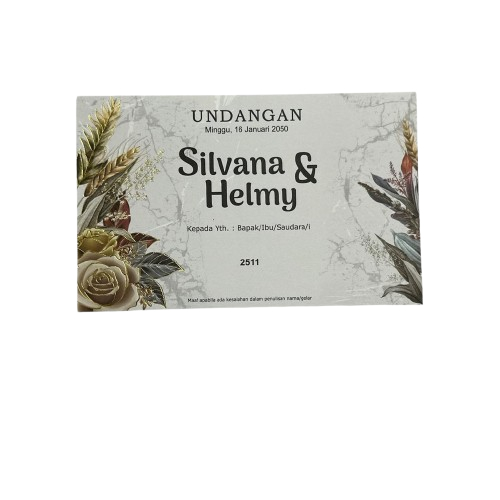 CETAK UNDANGAN MOTIF ERBA 2511 TERBARU MINIMAL ORDER 100 PCS